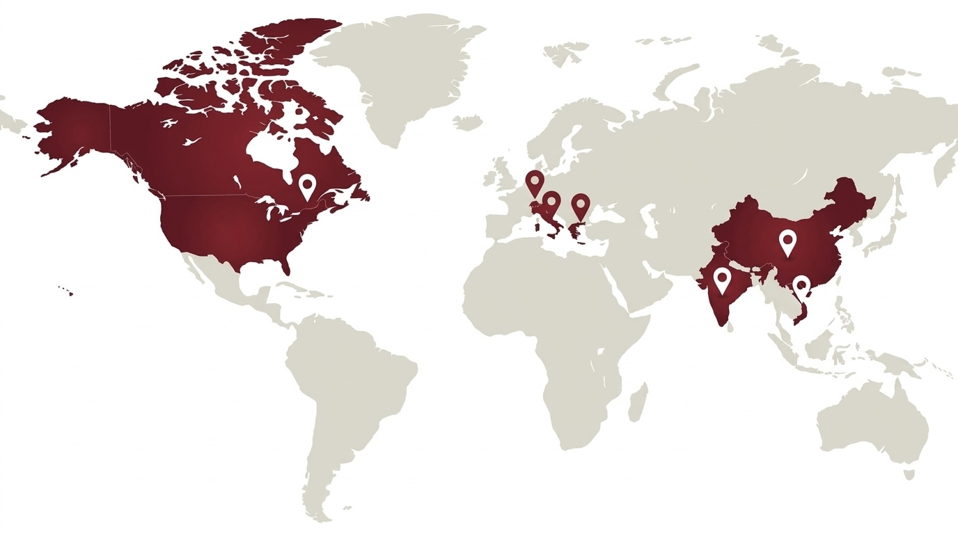 Carte des bureaux Carmine Capital
